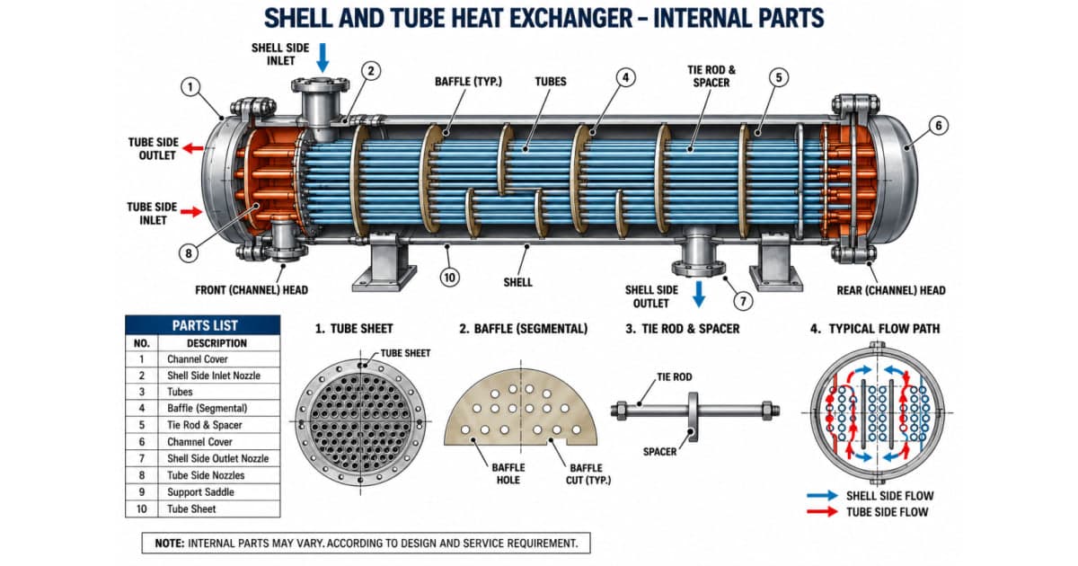 Inside a Shell and Tube Heat Exchanger: The Parts That Do the Real Work