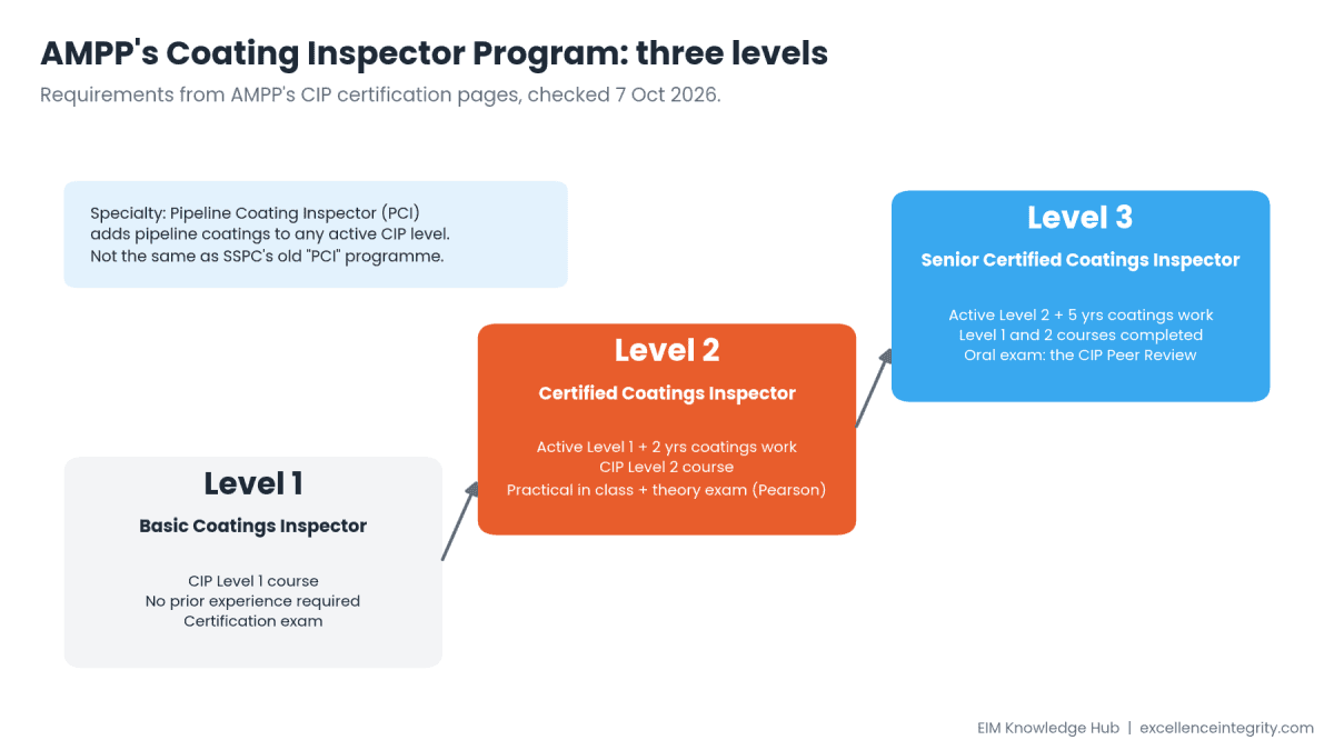 AMPP CIP Level 1, 2 and 3: The Coating Inspector Ladder Explained