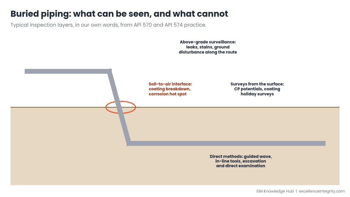 Buried Piping Inspection: What API 570 Expects