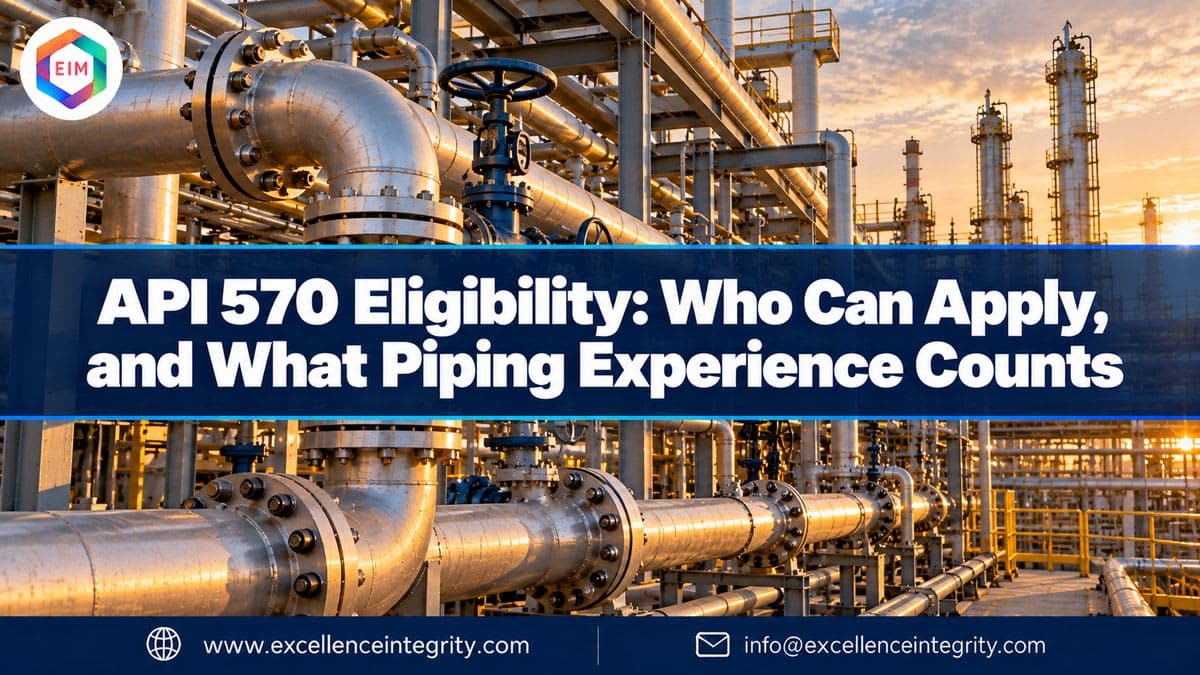 API 570 Eligibility: Who Can Apply, and What Piping Experience Counts