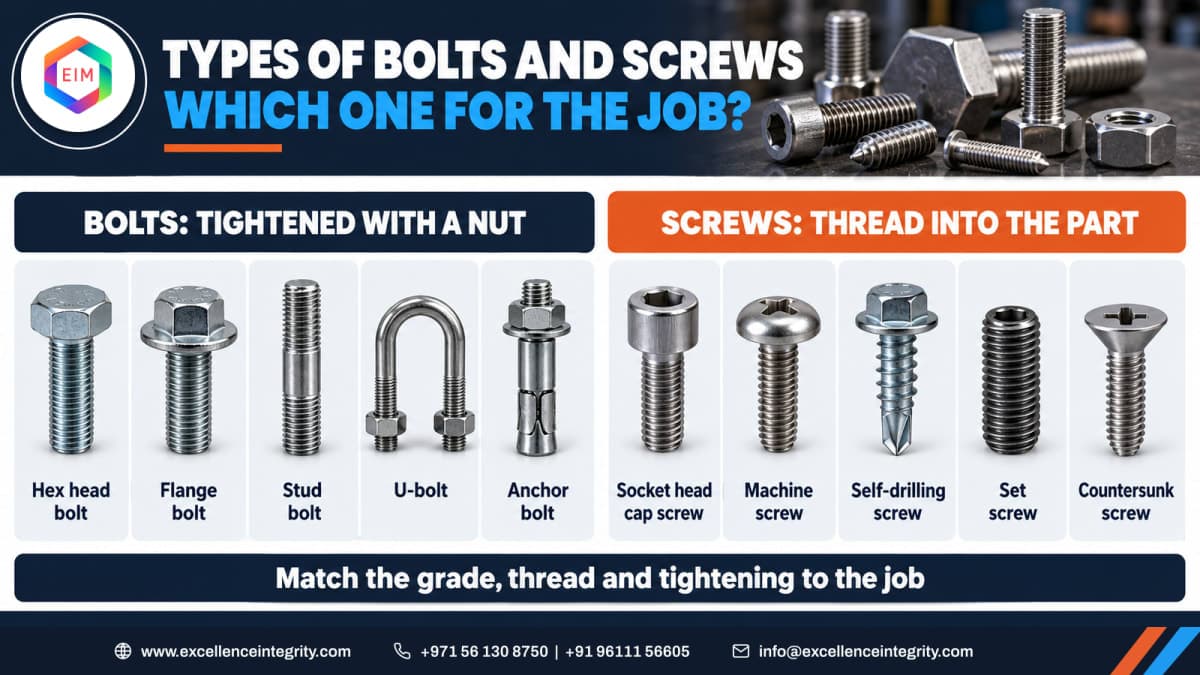 Types of Bolts and Screws Every Mechanical Engineer Should Know