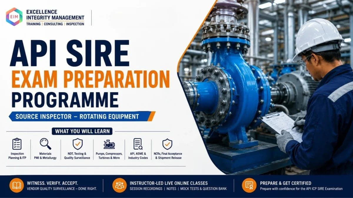 API SIRE Exam Preparation – Source Inspector (Rotating Equipment)