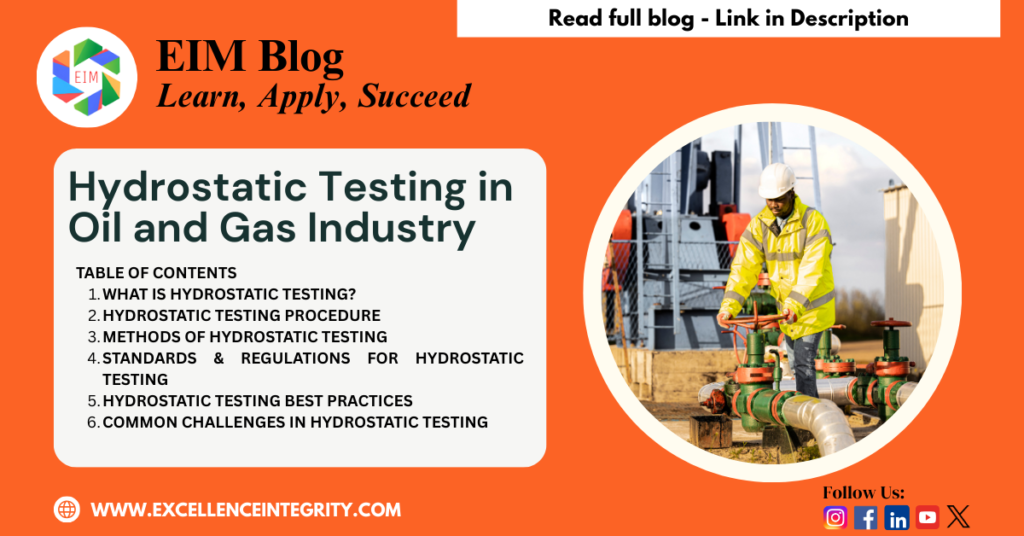 Hydrostatic Testing in Oil and Gas Industry