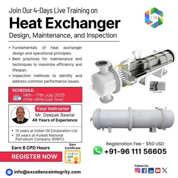Heat Exchanger Design, Maintenance & Inspection